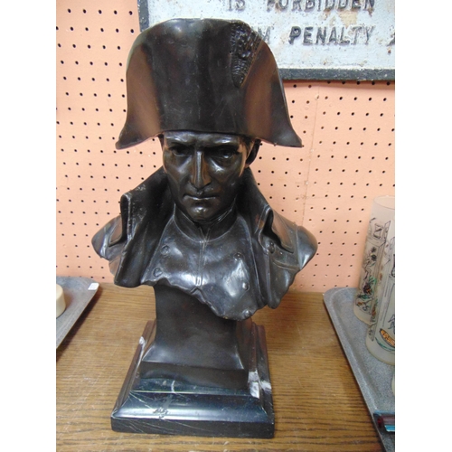 108 - Bronze effect bust, Napoleon, 13.75