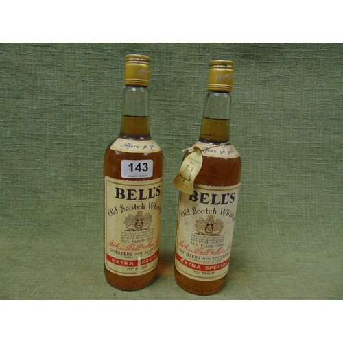 143 - Two bottle of Bells 70% Proof Scotch Whisky.