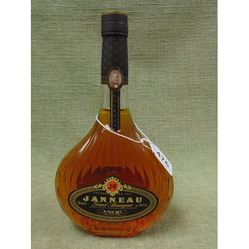 476 - Janneau 700ml Grand Armagnac 40%.