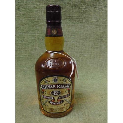 477 - Chivas Brothers 70cl bottle of 12 year premium Chivas Regal Blended Scotch Whisky. 40%.