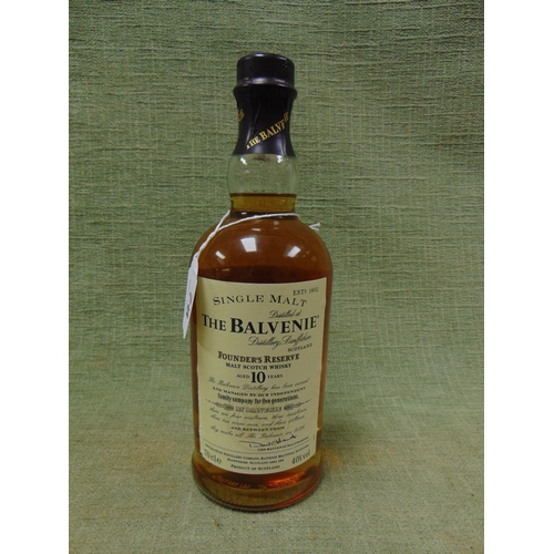 78 - 70cl bottle of The Balvenie Single Malt Founder's Reserve Malt Scotch Whisky Aged 10 Years.