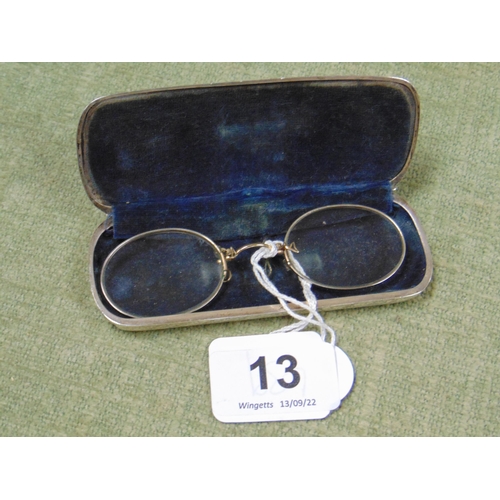 13 - George V silver spectacle case with scroll engraved decoration, Birmingham 1922, maker Boots Pure Dr... 