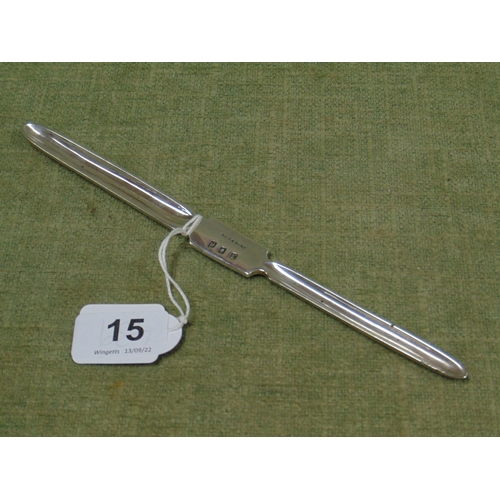 15 - Edwardian Irish silver double ended marrow scoop, Dublin 1906, 9