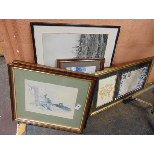 47 - Various framed and glazed prints.