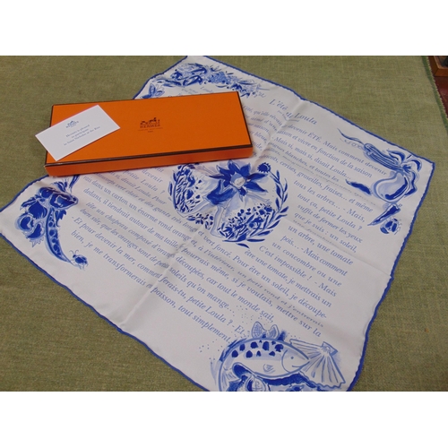 172 - Hermes handkerchief, in box.