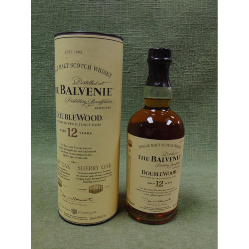 396 - Cased one bottle of Balvenie Double wood 12 year old Scotch malt whisky, 70cl . 40%.