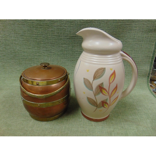 56 - Radfords floral jug, having loop handle, 10