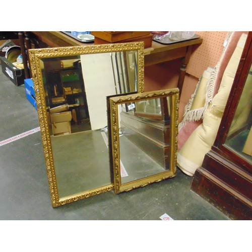 75 - Gilt framed wall mirror, and a smaller gilt framed mirror. (2).