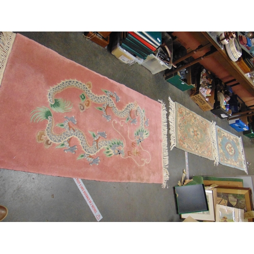 76 - Chinese rug and two others. (3).