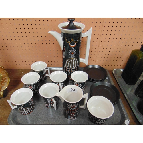 93 - Portmeirion Magic City 15 piece coffee service.