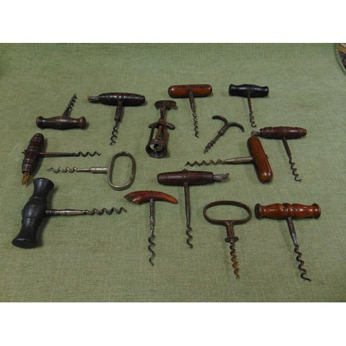 35 - Collection of antique and later corkscrews.