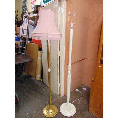 330 - Gilt metal standard lamp, and one other (2).