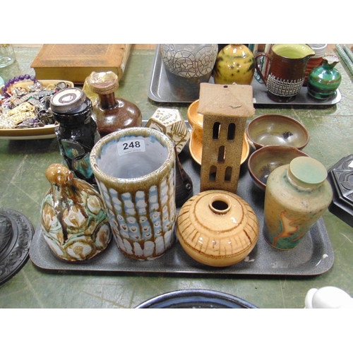 248 - Tray of Llangollen studio pottery.