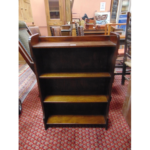 323 - Oak three tier bookcase . 35 x 34 x 8