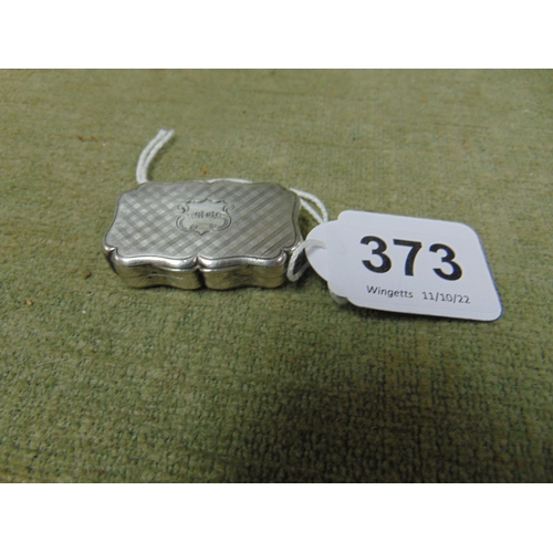 373 - Silver vinaigrette, maker Nathaniel Mills.