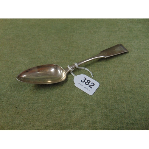 382 - Russian silver table spoon, having engraved armorial crest, 84 standard , St Petersberg mark, and da... 