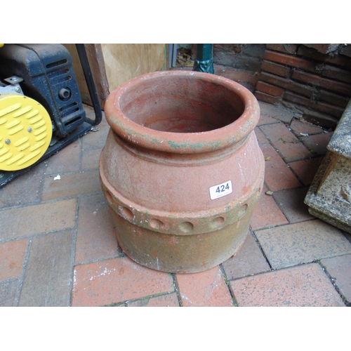 424 - Terracotta chimney pot, 12