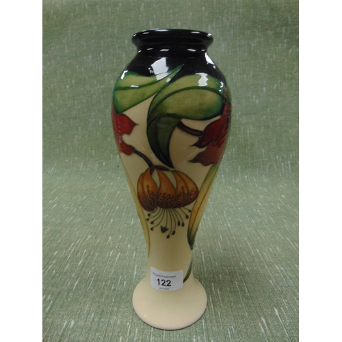 122 - Moorcroft Anna Lily vase, of waisted form. 11