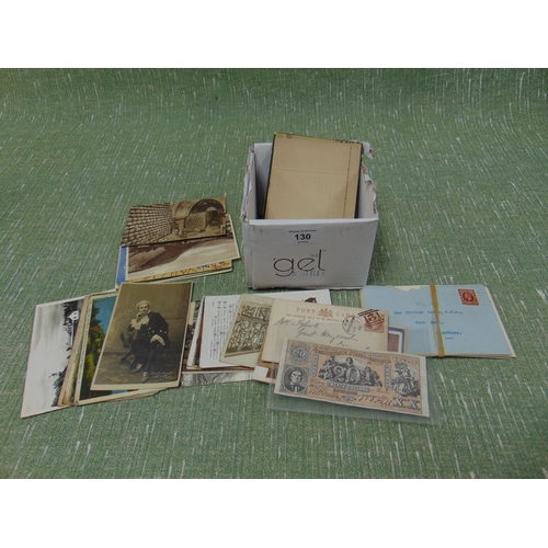 130 - Collection of postcards, US Civil war, $20 dollar bill, etc.