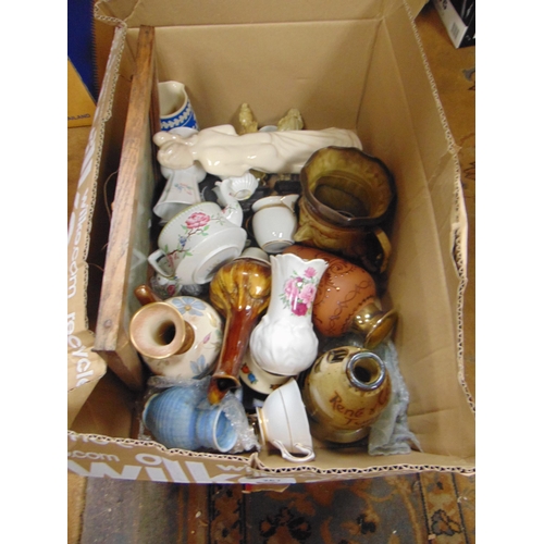 261 - Box of mixed china.