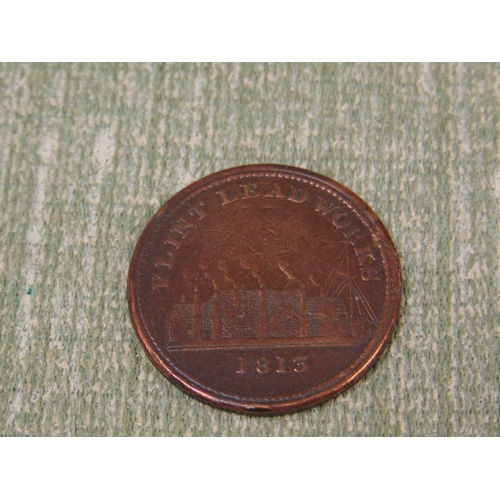 28 - 1813 Flint leadworks penny token.