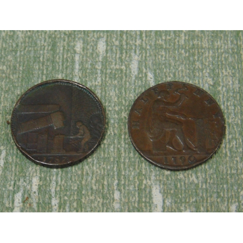 30 - Two John Wilkinson Iron Master half penny tokens, 1787 & 1790.