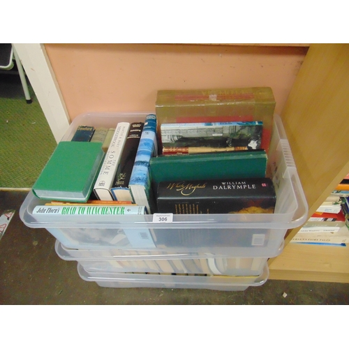 306 - Three boxes of books.