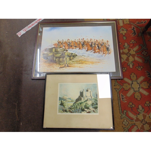 309 - Framed and glazed military colour print, and one other.(2).