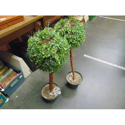 41 - Pair of ornamental Box trees in pots, each  31