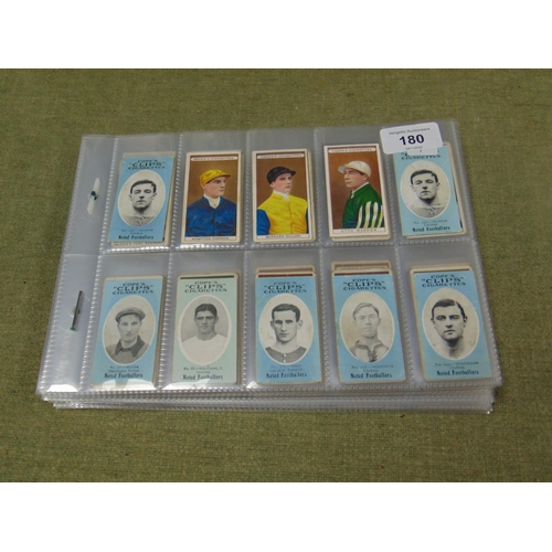 180 - Collection of antique cigarette cards, to include 7 Cope's Footballers examples.