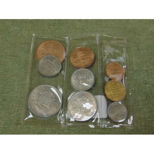 194 - Coronation 1953 coin set, farthing to half crown, uncirculated.