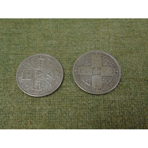 196 - Silver pair of Victoria Florins 1885 and 1889.