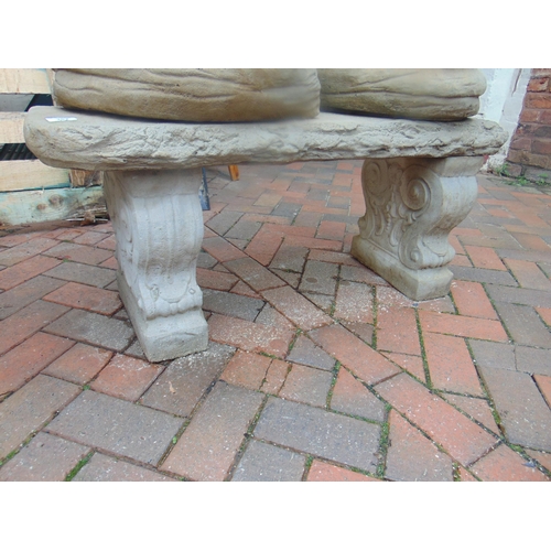 353 - Rustic form garden bench. 39