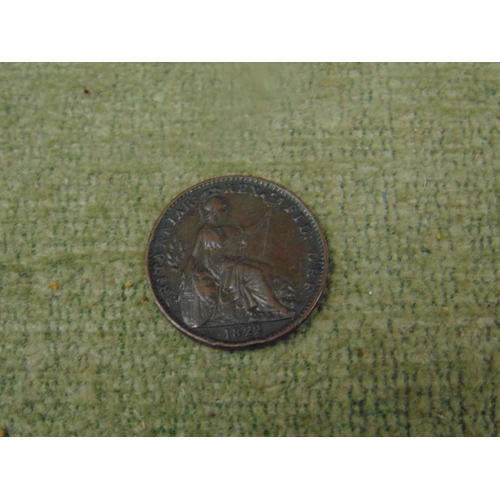 366 - One farthing EF 1822.