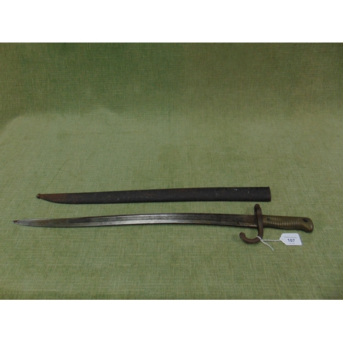 107 - Antique bayonet in sheath.