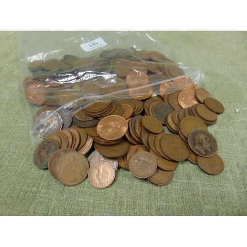 181 - Collection of pre decimal pennies and half pennies.