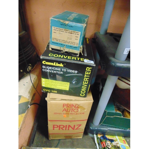 191 - Boxed Prinz projector, etc.