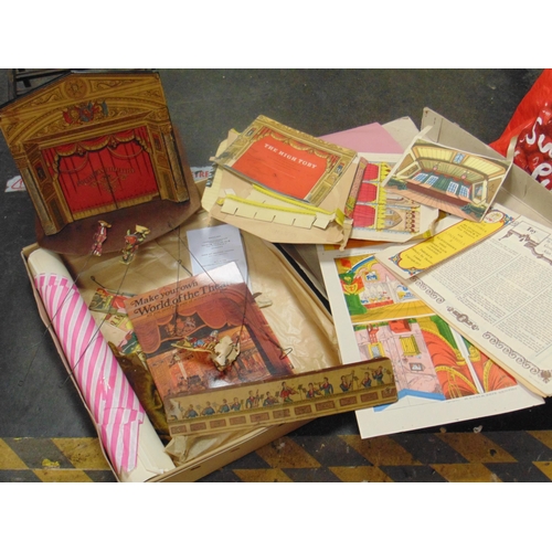 193 - Early 20th century Pollocks Toy Theatre , with plays, characters and backdrops.