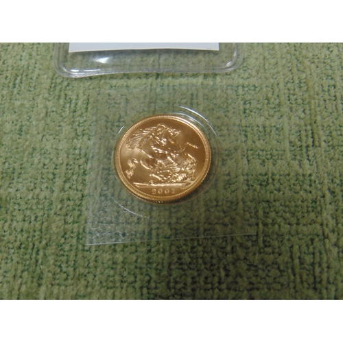 2 - 2001 Gold sovereign.