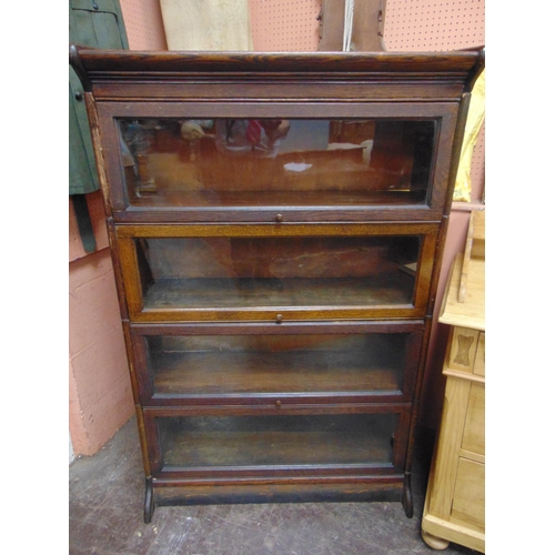 355 - Wernicke type four tier bookcase, 53 x 34 x 13