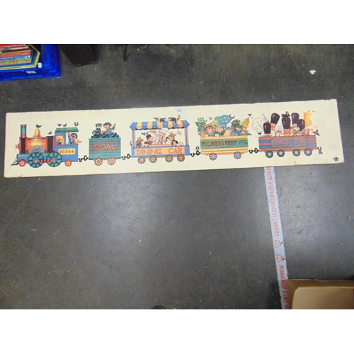 389 - Large rectangular train picture. 12 x 60