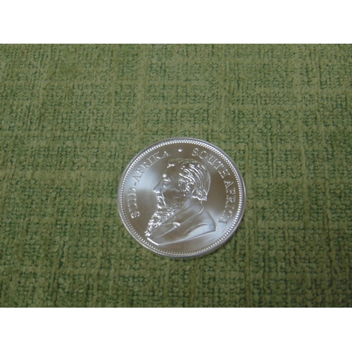 4 - South African fine silver 1 ounce Silver Krugerrand 2022 coin.