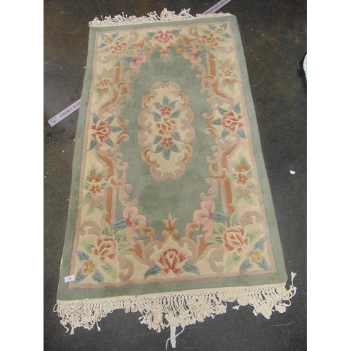 59 - Chinese floral rectangular carpet. 62 x 36