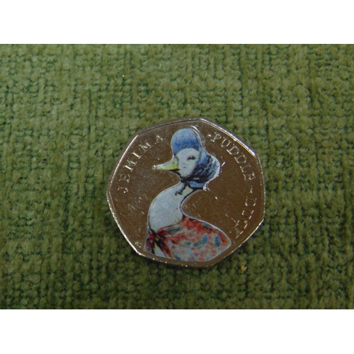 18 - Jemima Puddleduck decal 50p piece.