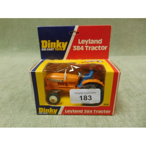 183 - Boxed Dinky Die cast Leyland 384 Tractor, No.308.