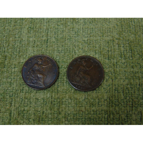 19 - Two farthings EF 1901 - 1866.