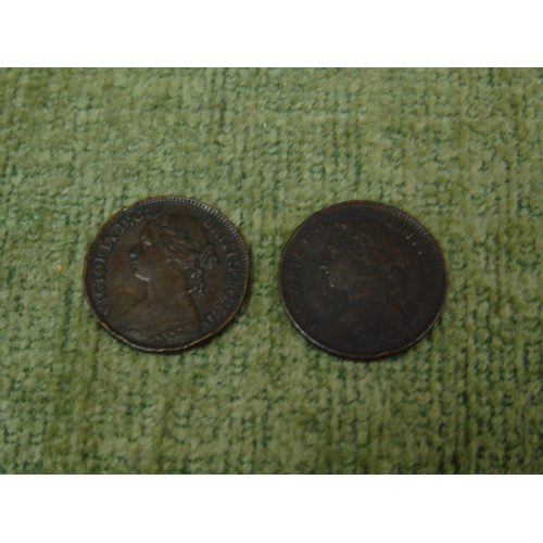 21 - Two farthings, EF. 1875 -1891.