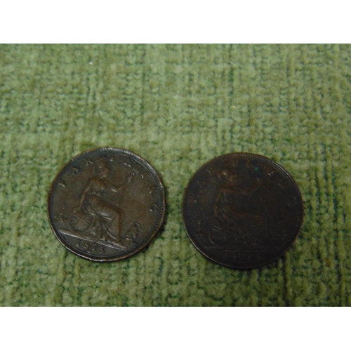 21 - Two farthings, EF. 1875 -1891.