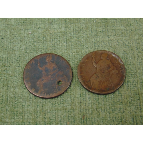 220 - William and Mary, 2 half penny coins.