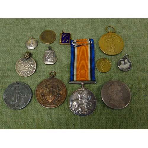 234 - First World War medal , awarded to PTE J.JONES R.FUS, miniature Chester pendant booklet, commemorati... 